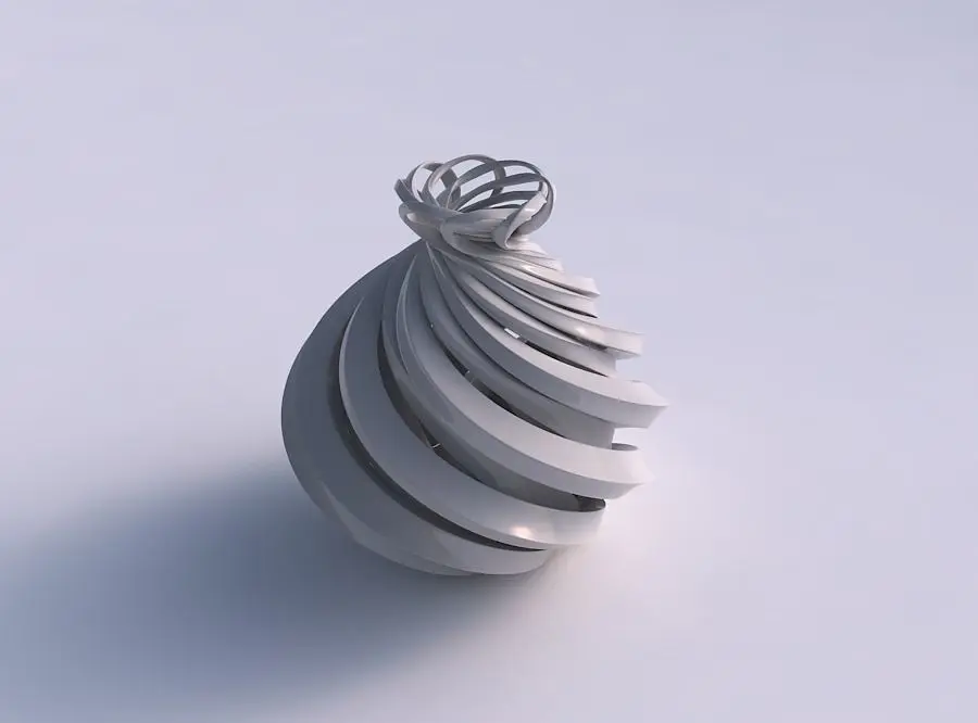 Vase double twiste with sharp edges and squeezed top part twi... 3D print model