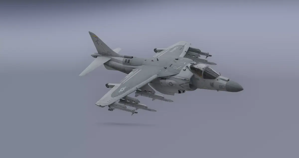 H-rier plus - fighter jet  Low-poly 3D model
