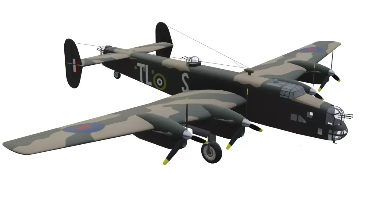 Handley Page Halifax Low-poly 3D model purchase