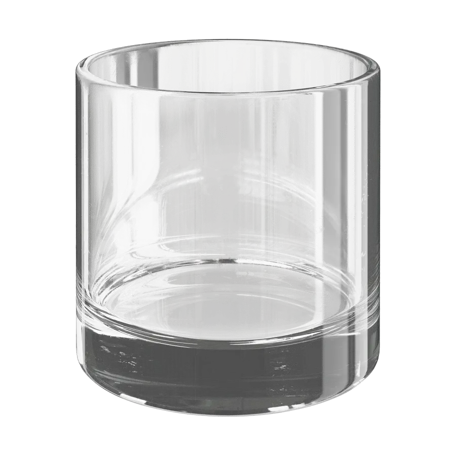  Short Empty Vintage Drinking Glass Model 