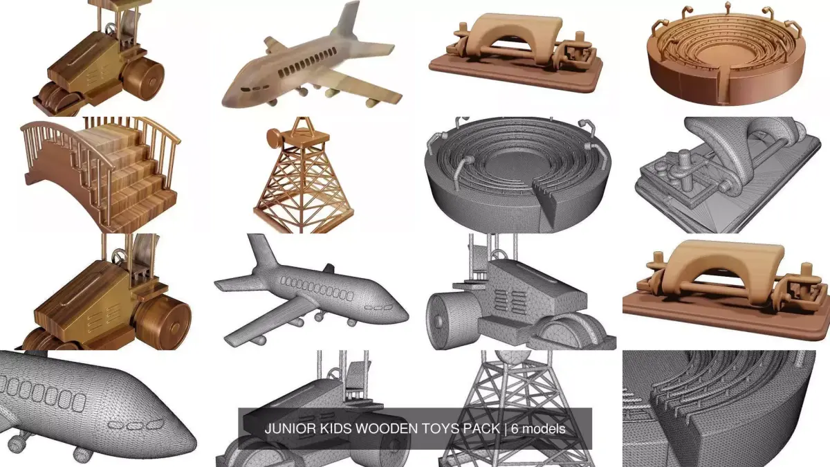 JUNIOR KIDS WOODEN TOYS PACK