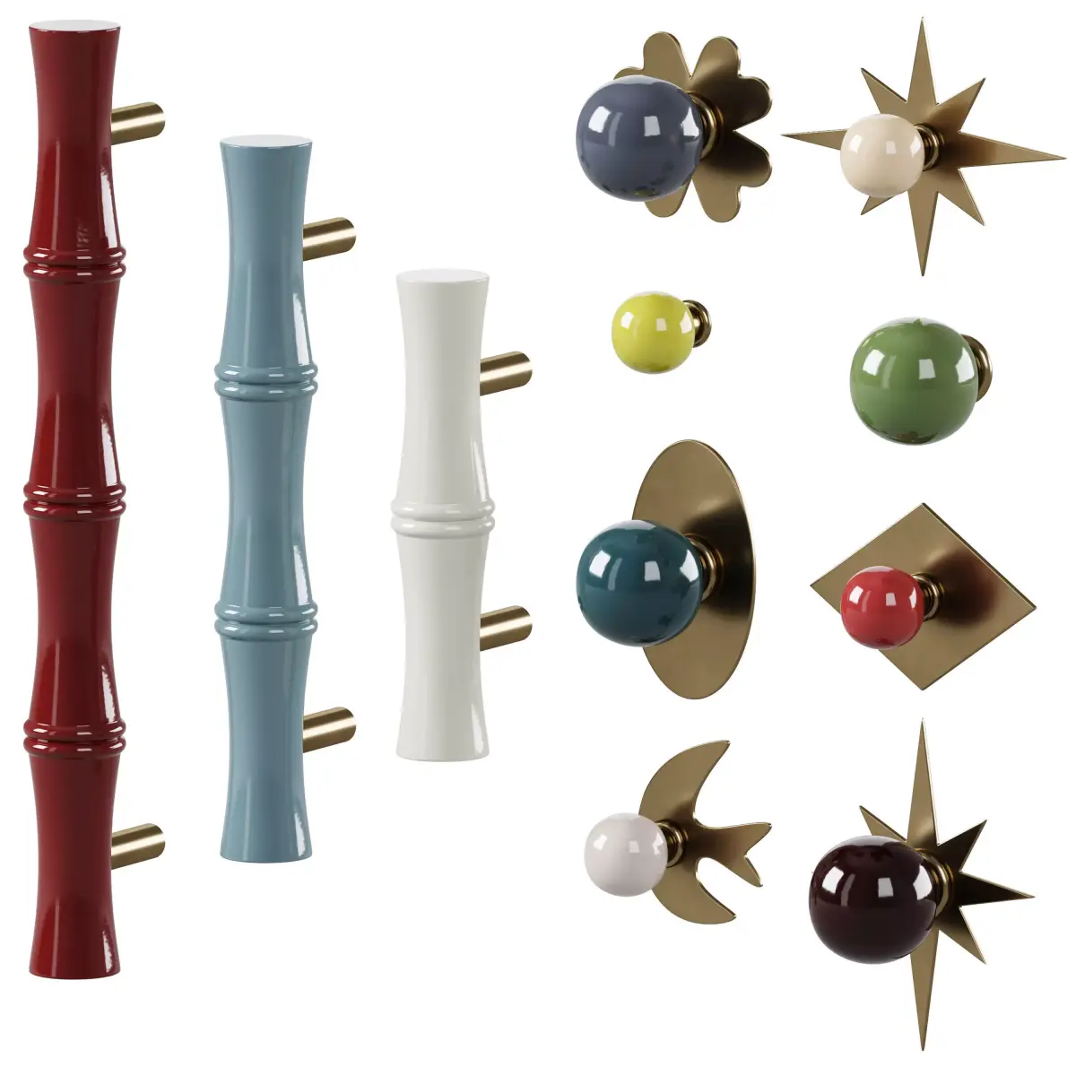 Glossy furniture handles by Matilda Goad 3D model