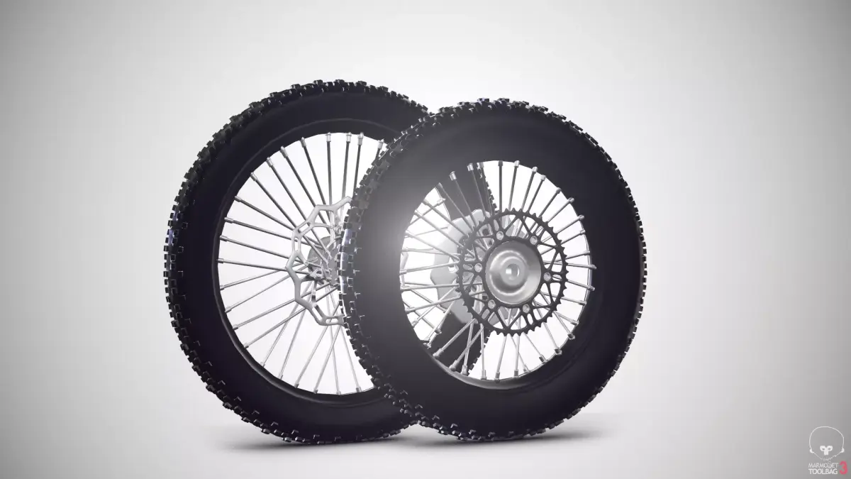 Motorcycle Tire Low-poly 3D model