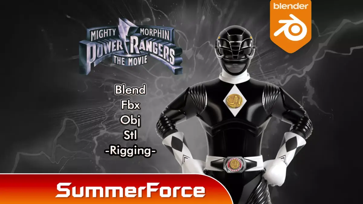 Black Ranger - Mighty Morphin Power Rangers The Movie 3D model