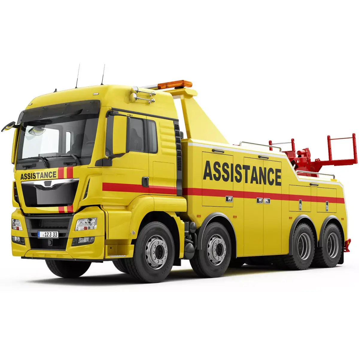 TOW TRUCK 8X4 3D model