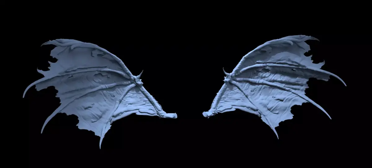 Dark Bat Wings 4  3D model