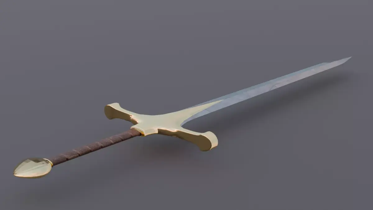 valkryss the blade of silent oaths Low-poly 3D model