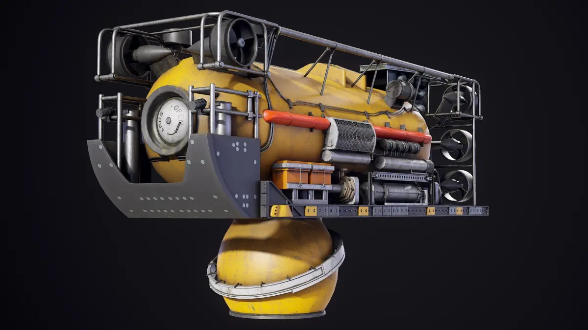 Remotely Operated SRS - Submarine Rescue System NATO PBR 3D model