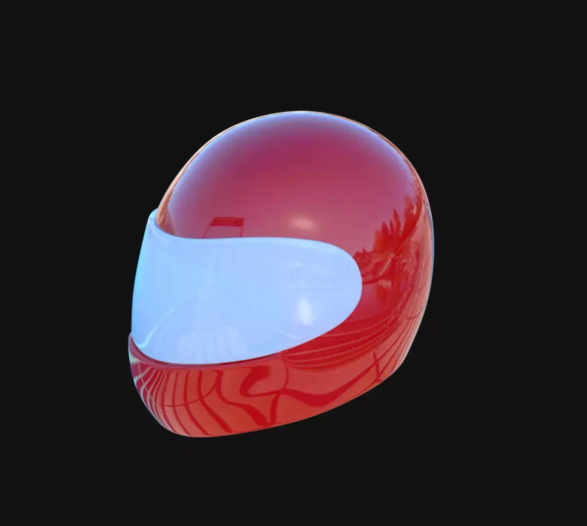 Bike Helmet 3D model shop