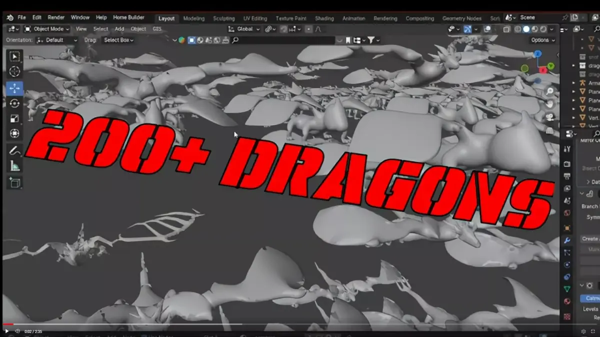 Dragons Free sample  Free 3D model