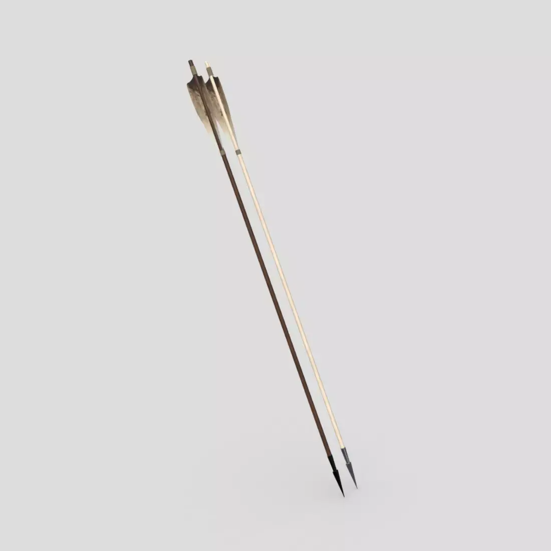 Wooden Arrow 6 Low-poly 3D model