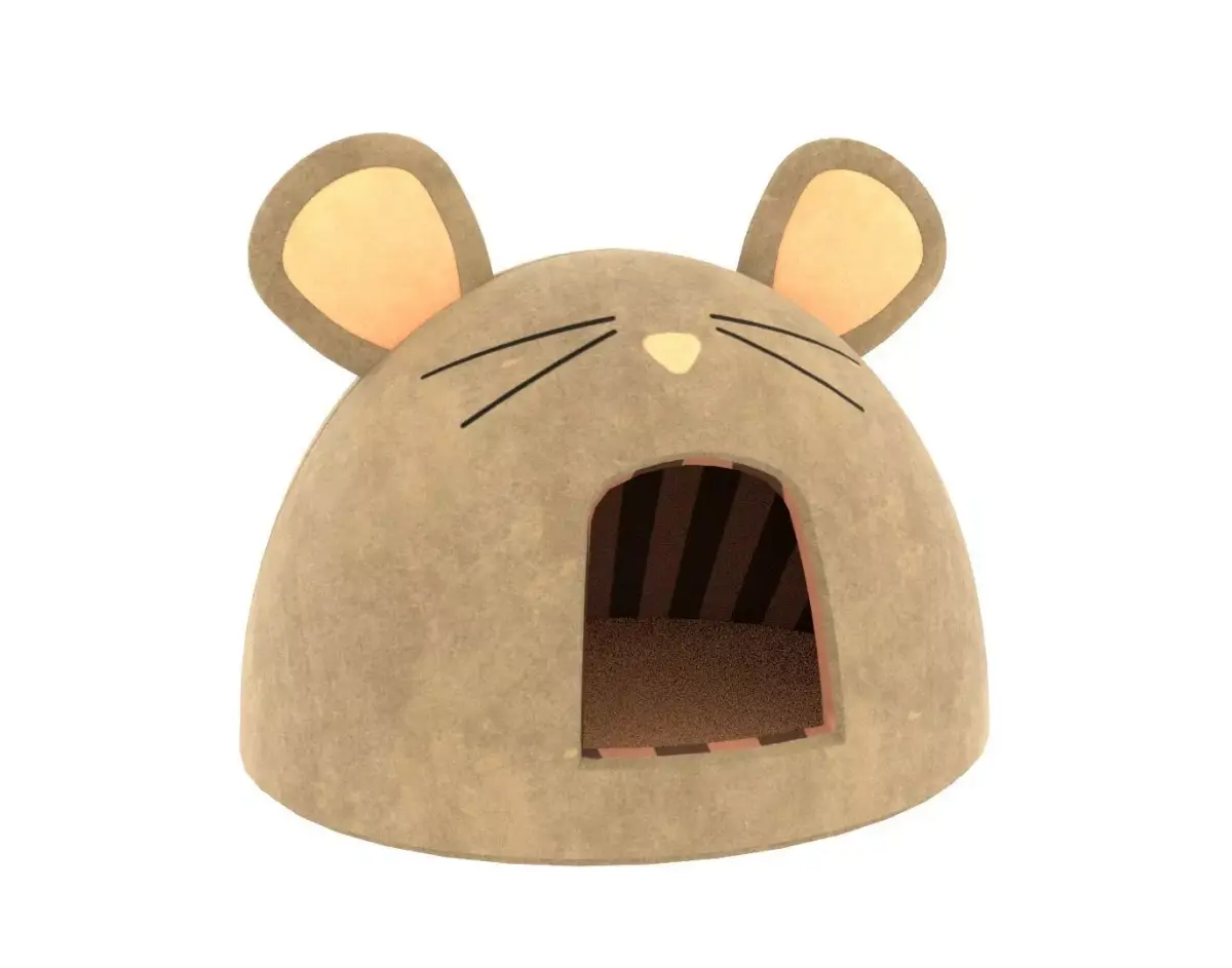 Mouse Meow Hut Cat Hut Cat Tent Yellow 3D model