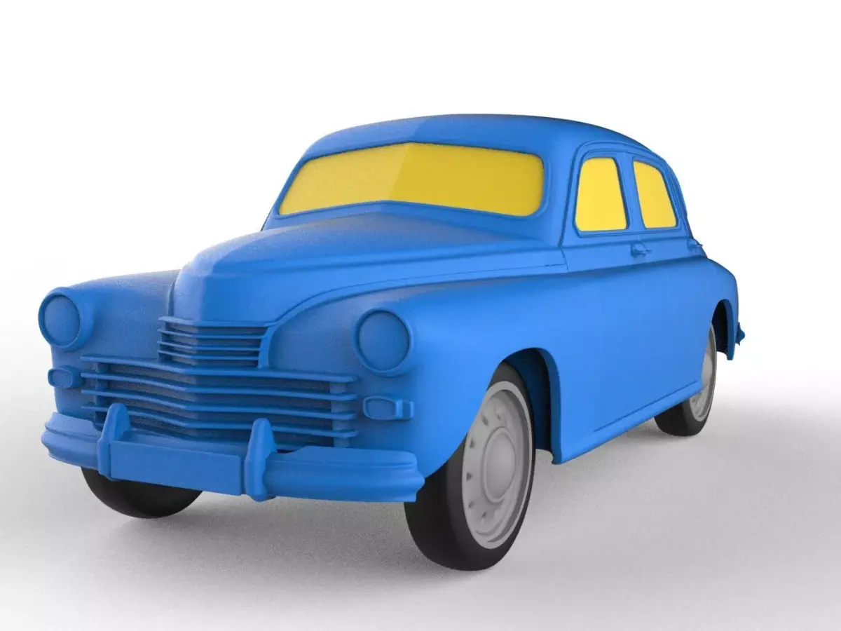 GAZ M20 1946 Classic Car 3D print model