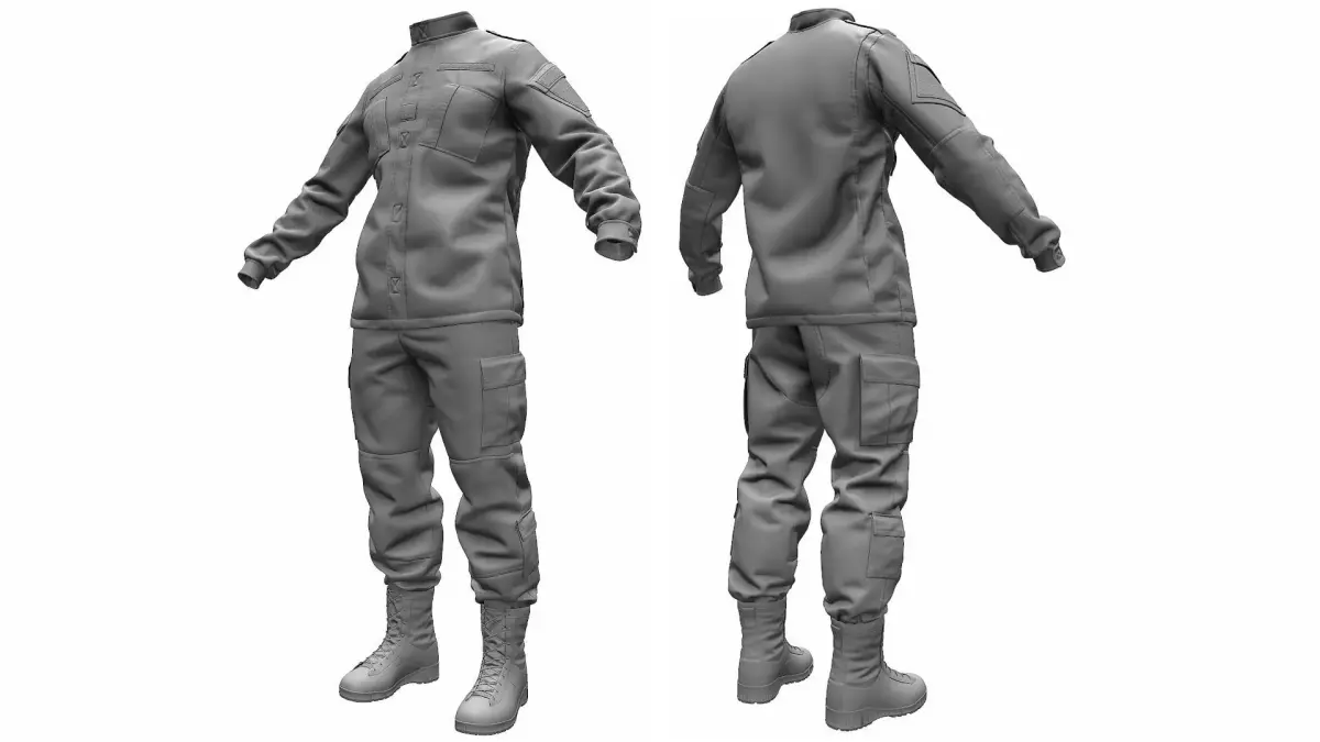  Army Combat Uniform ACU - High Poly 3D model