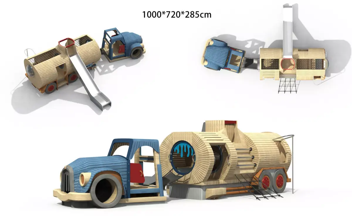 Kids outdoor commercial play structure 3D model 3D model 31
