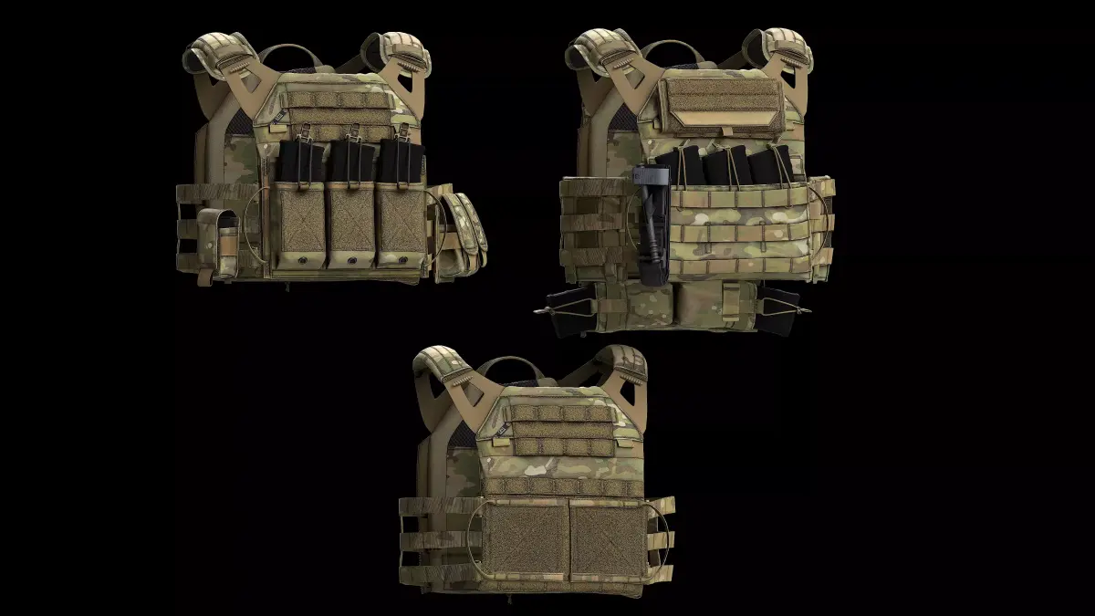 Plate Carriers CRYE JPC 2 V1 V2 V3 Low-poly 3D model