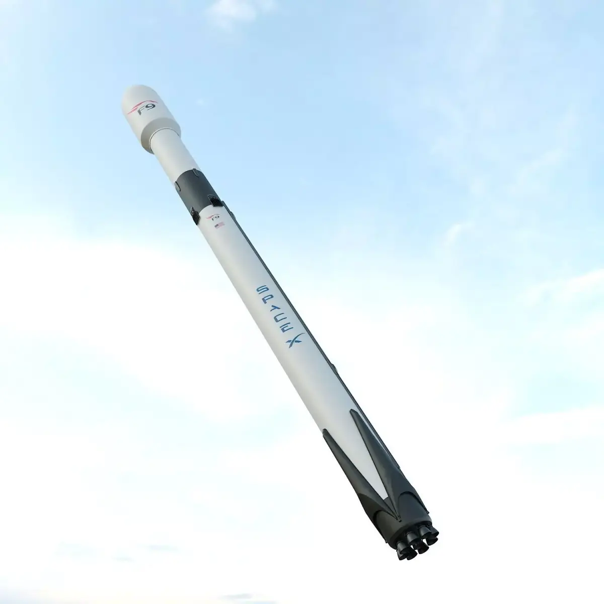 Space rocket Free 3D model
