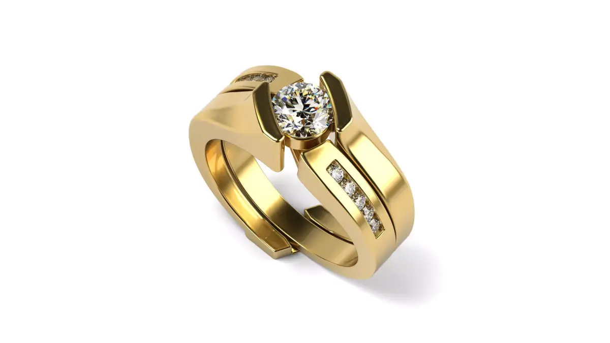 Two Part Engagement Ring 3D print model