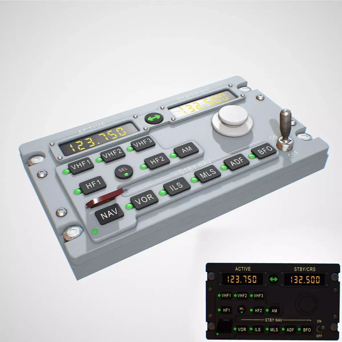 RADIO Panel Low-poly 3D model