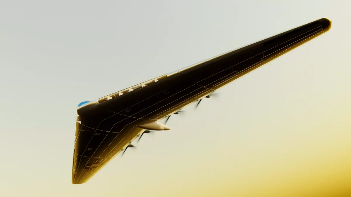XB 35 Flying Wing experimental Bomber 3D model