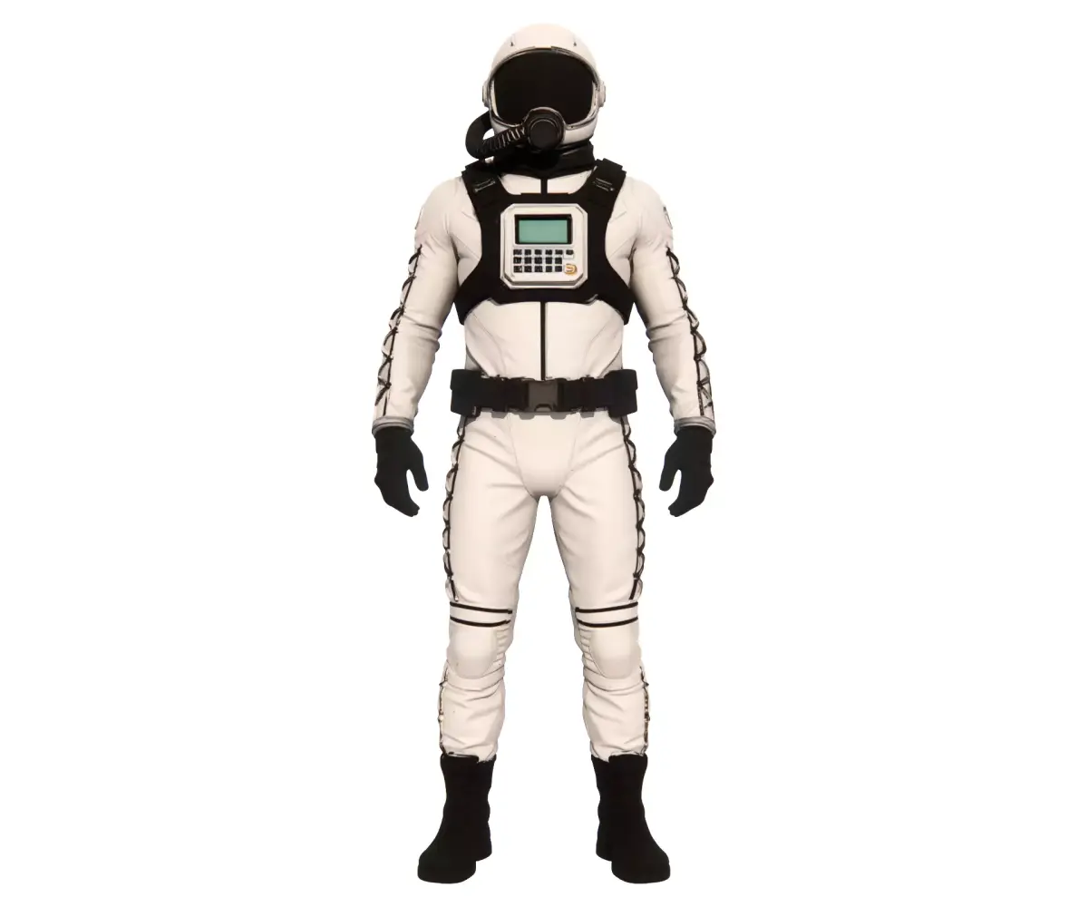 Retro Sci-Fi Space Explorer Suit 3D model