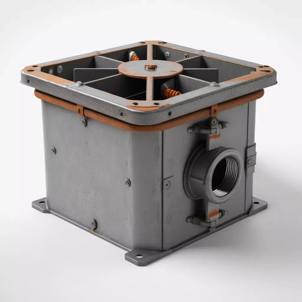 Industrial Metal Box Container Asset 3D model
