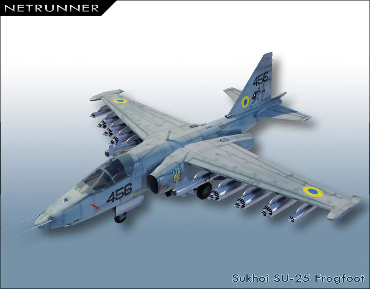 Sukhoi SU-25 Frogfoot Low-poly 3D model