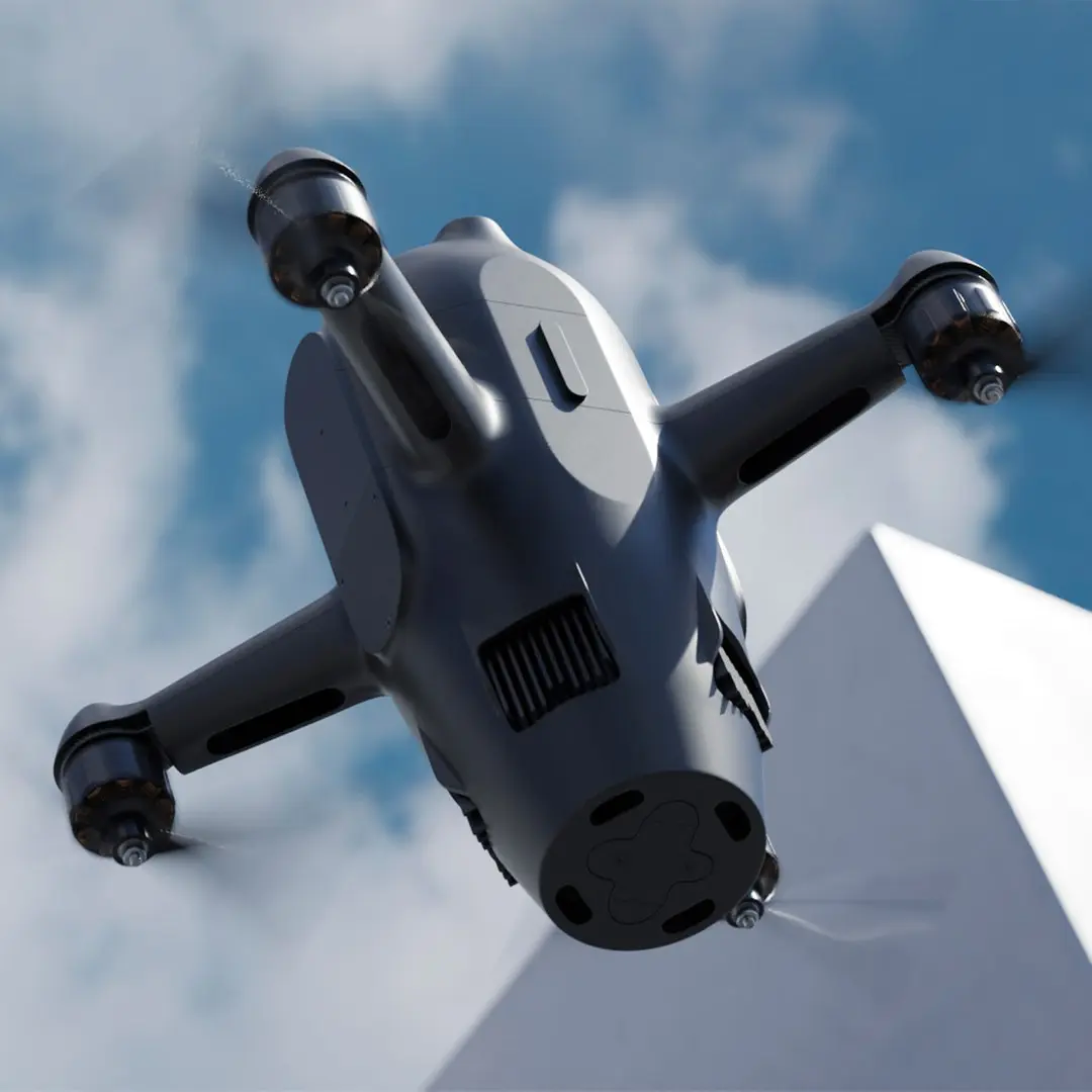 Air Defense Quadrotor UAV Black 3D model