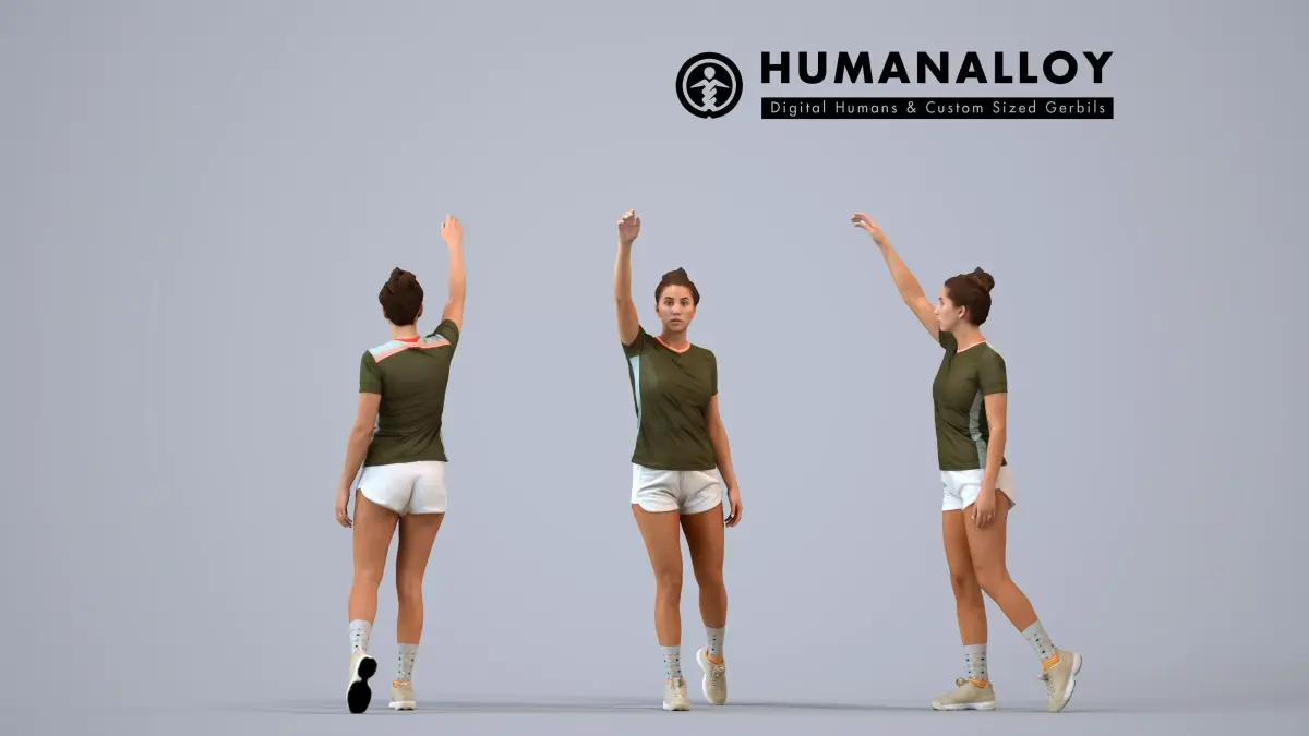 00504Beatrice005 - Adult Caucasian woman exercising in summer 3D model