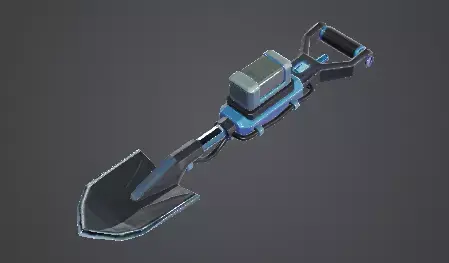 Sci-Fi Powered Tactical Shovel Low-poly 3D model