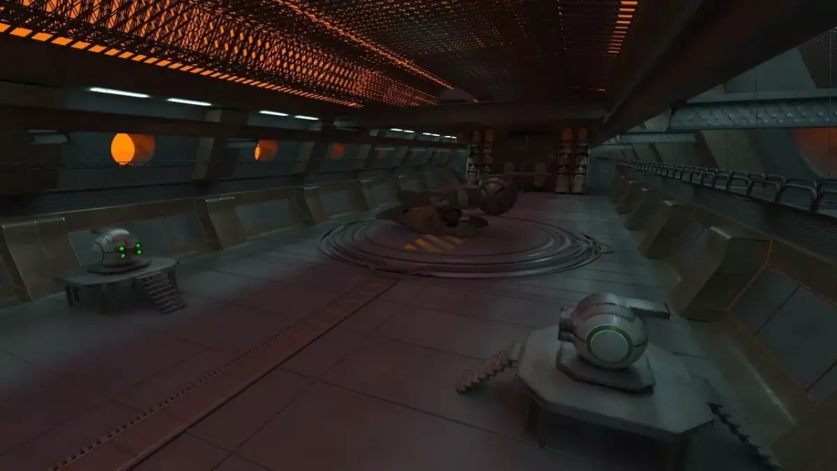 Abandoned space station Low-poly 3D model