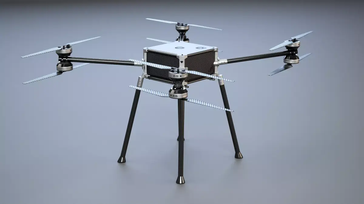 Quadcopter Utility Drone Industrial UAV  Low-poly 3D model