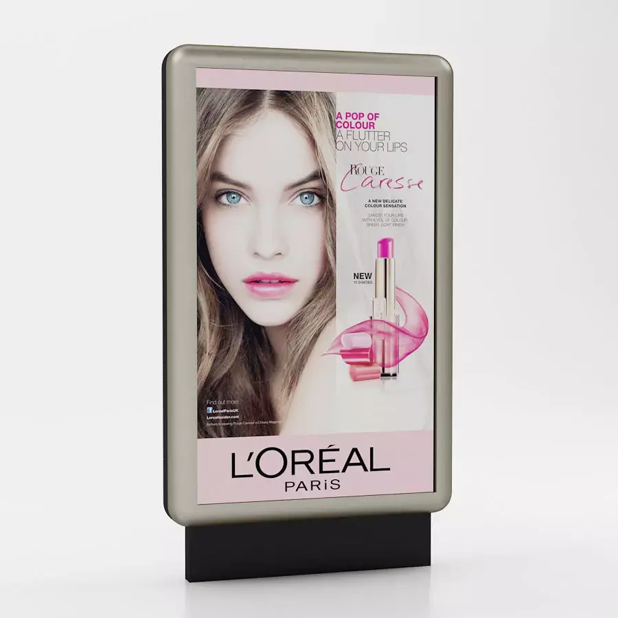 Advertising panel with 2 faces 01 3D model