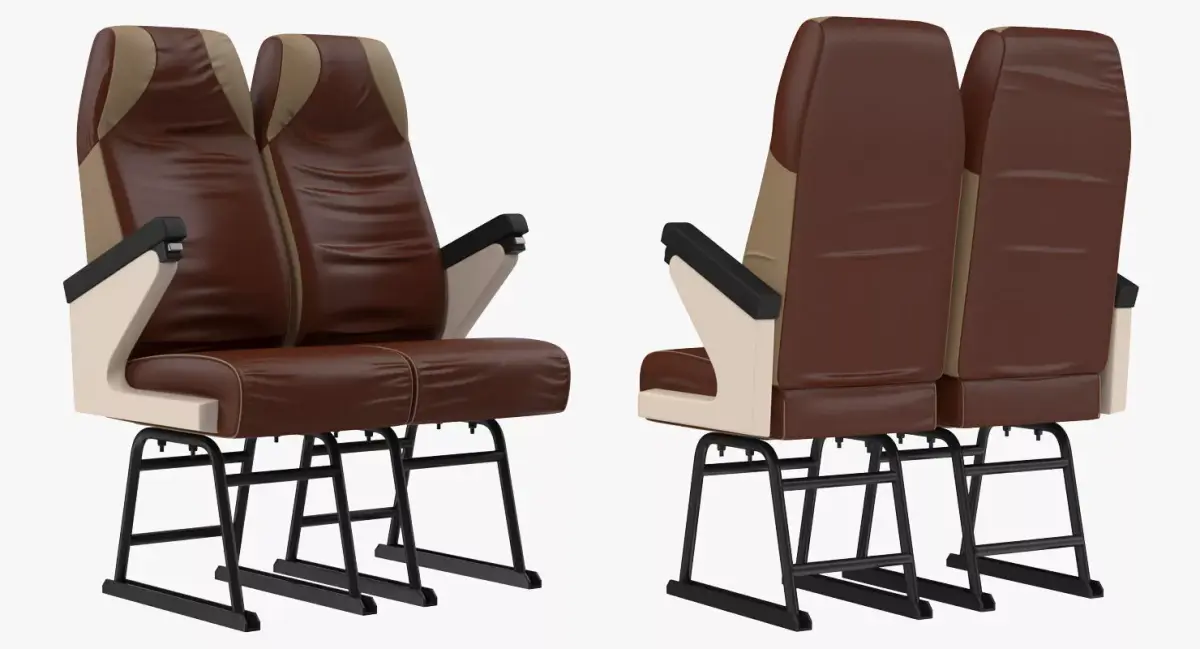 Vintage Bus Rider Seats 3D model