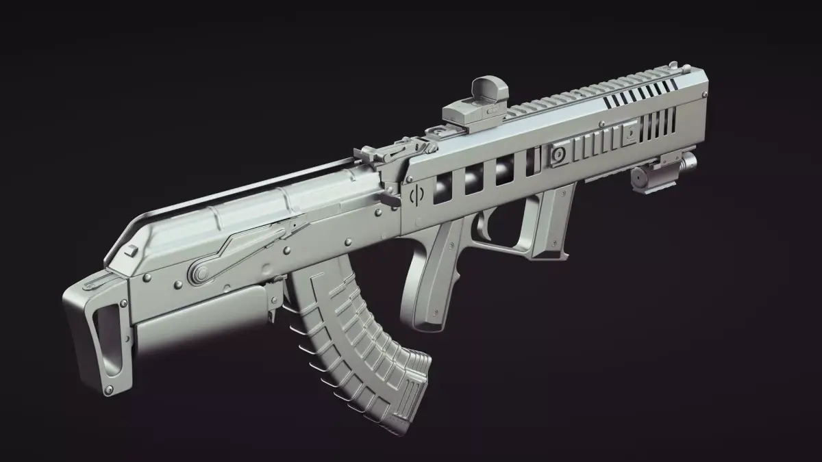 AK-47 ak - rifle 3D model 2