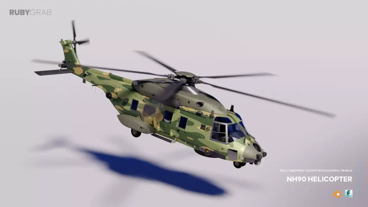 NH90 Tactical Helicopter 3D model