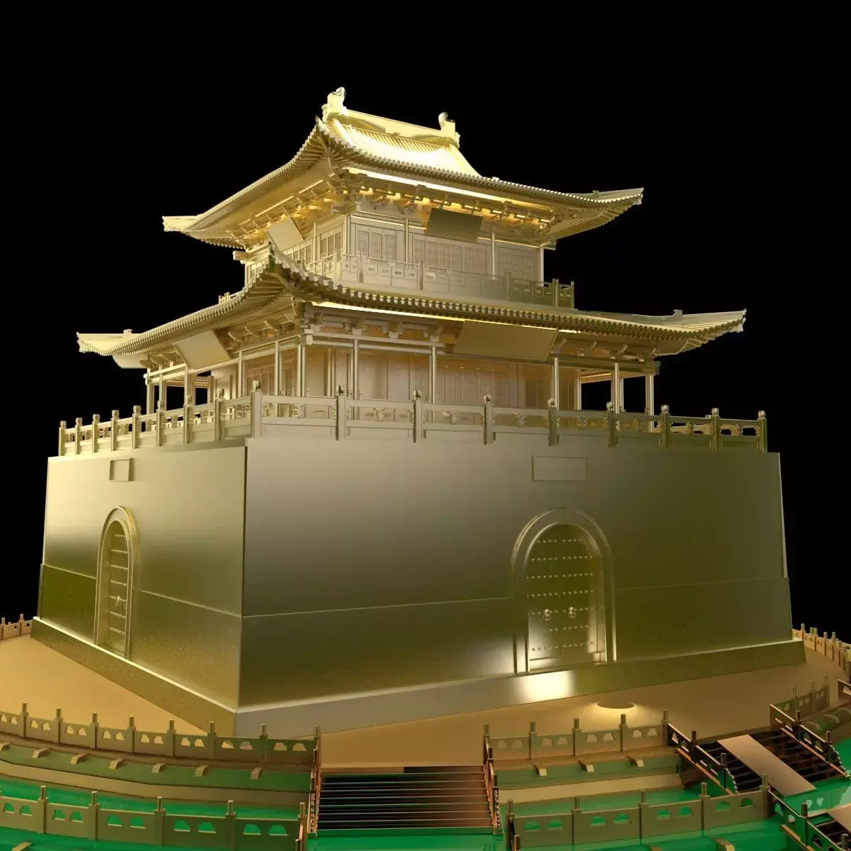 Chinese ancient  house   3D model get