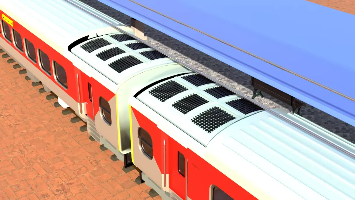 Indian Railways LHB Ac 3 -Tier Coach Featuring with Interior 3D model