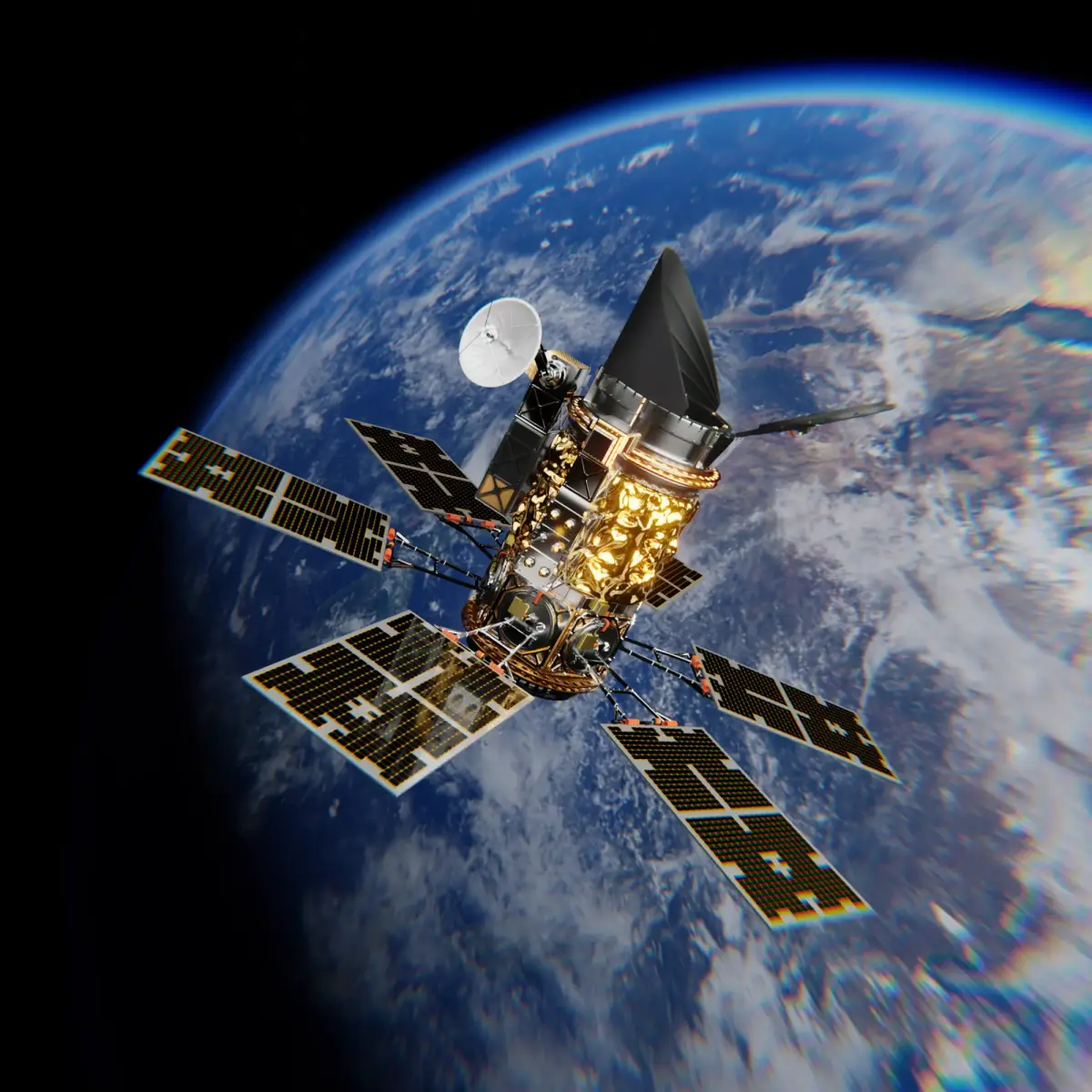 Satellite space blender 3D model