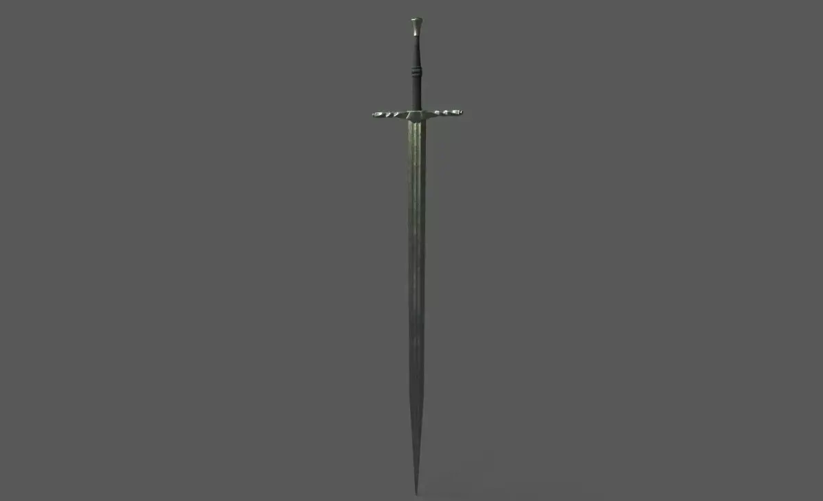 Witcher-Style Sword Low-poly 3D model