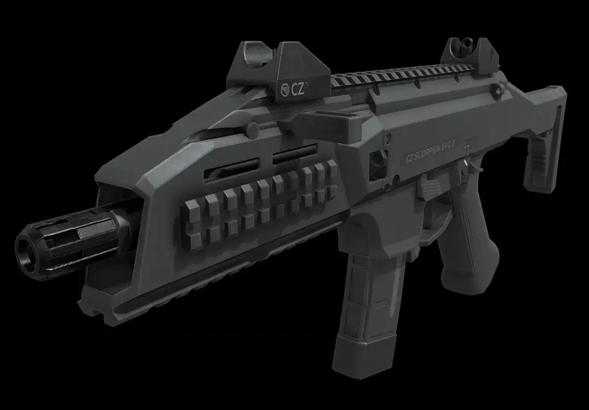 CZ Scorpion EVO 3 Low-poly 3D model