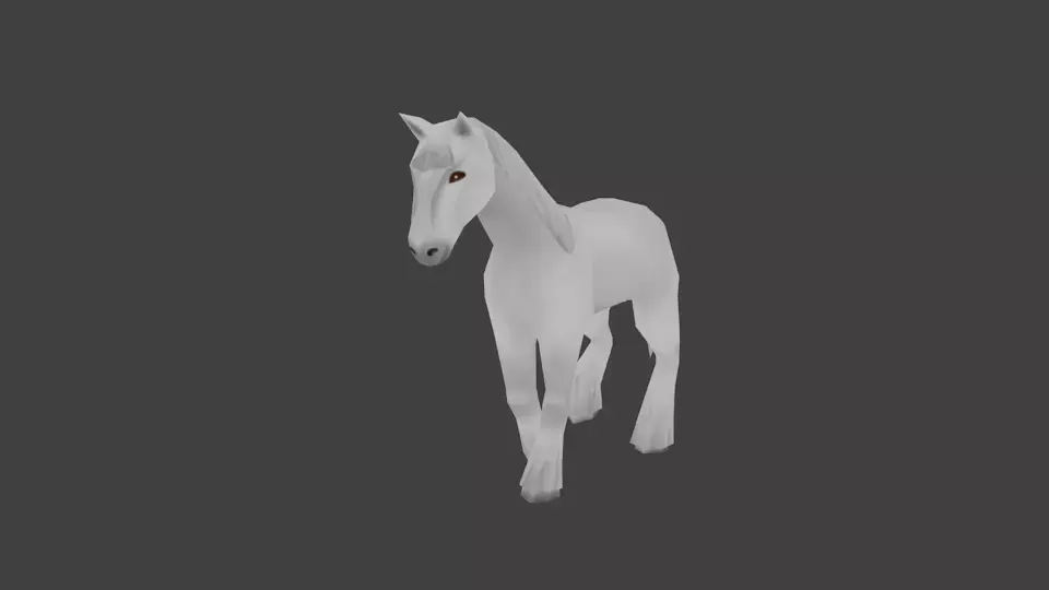 Low poly horse chocolate egg Low-poly 3D model