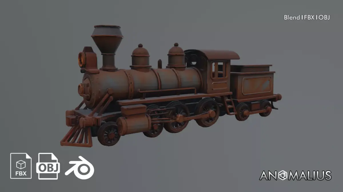 rusty train 3D model