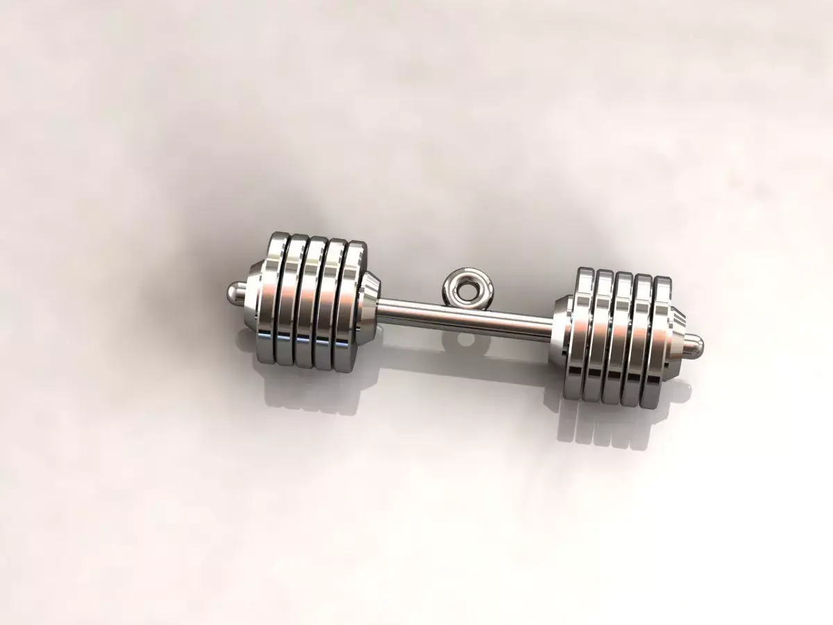 dumbbell pendant 18 3D print model