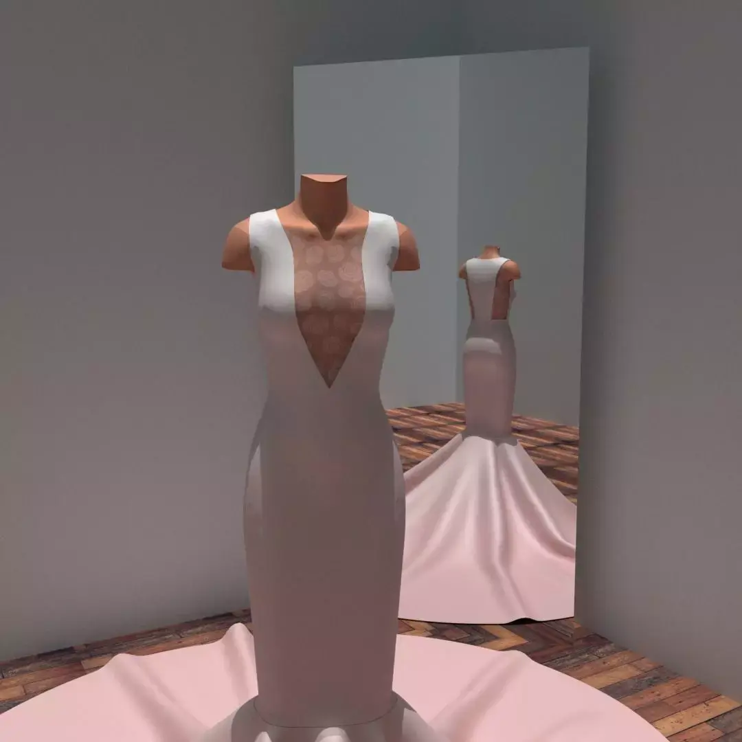 Wedding dress 3D model shop