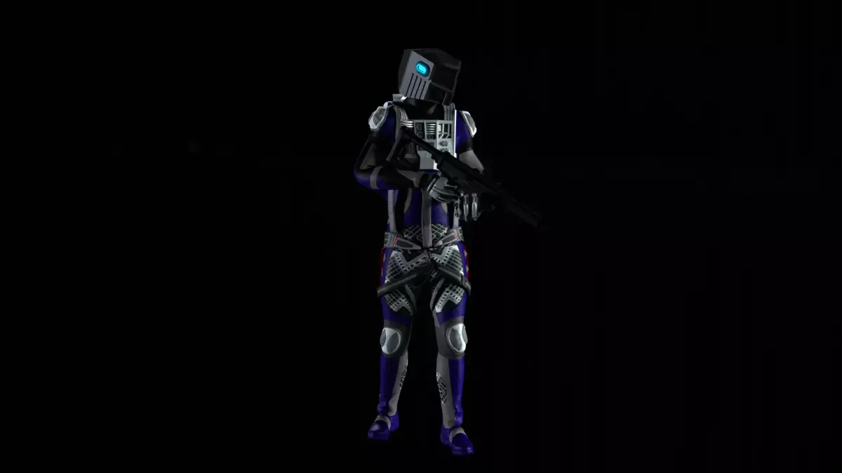 Robot Soldier - Assault Soldier Low-poly 3D model 32