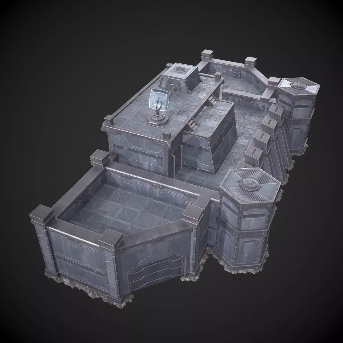 Castle Strategy Building Low-poly 3D model