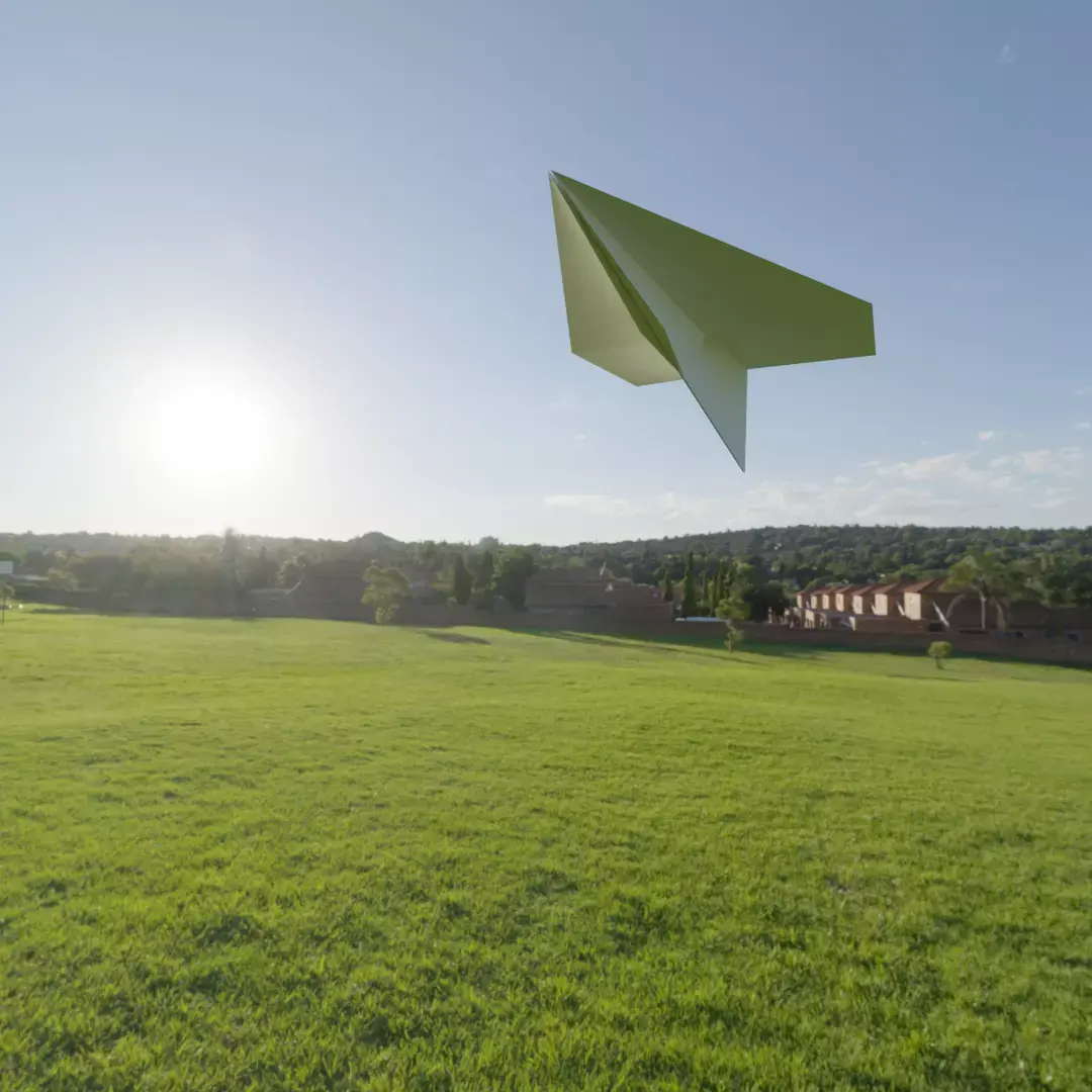 Low-poly scale paper plane Free low-poly 3D model