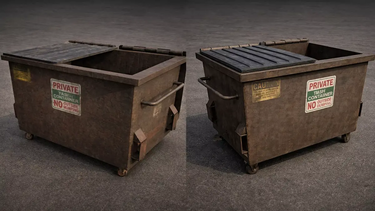 GARBAGE Low Poly  Low-poly 3D model