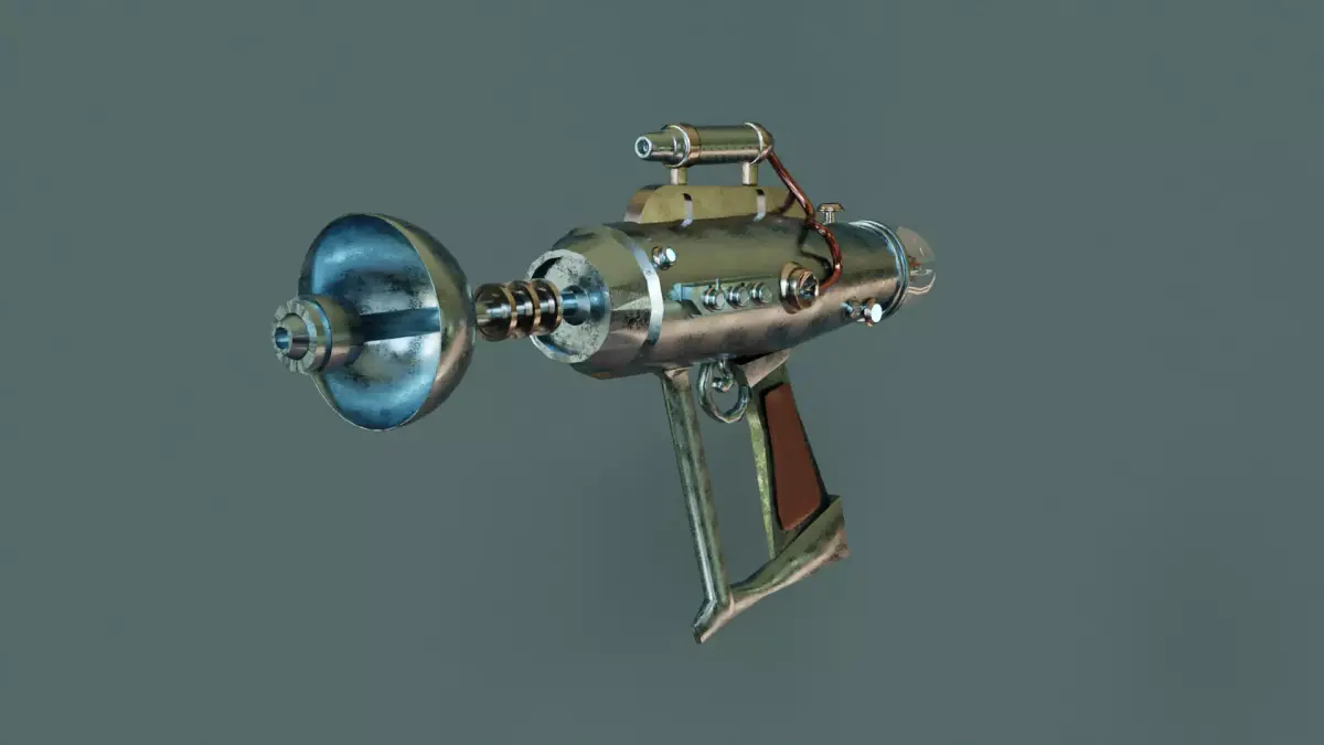 raygun spacial Low-poly 3D model